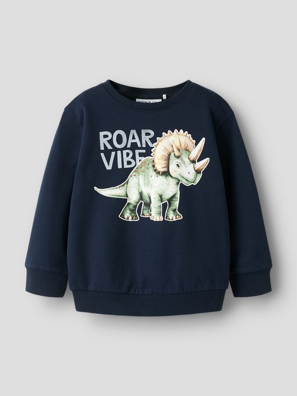 Nmmsinas mørkeblå genser med dinosaur