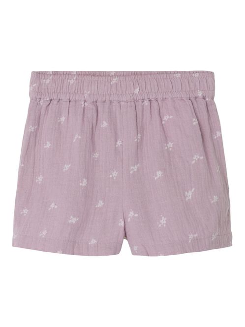 Hovedbilde Nmfhinika rosalilla musselin shorts med blomster