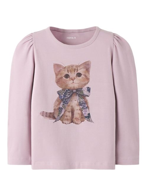 Hovedbilde Nmfboloras rosalilla tynn genser med katt