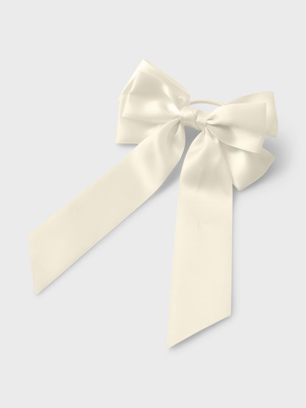 Name it, Nkfcamilla beige hårstrikk m/ sløyfe