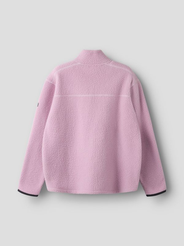Nmfbulina rosa teddy fleece jakke