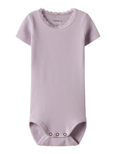 Name it, Nbfkab lillarosa kortermet ribbet body