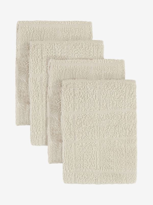 Pippi, 4-pk beige vaskekluter