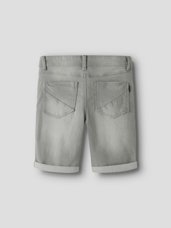 Nkmsilas lysegrå denim shorts