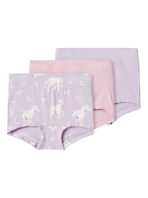 Hovedbilde Nmftights 3pk lyselilla/lyserosa hipster truser ...