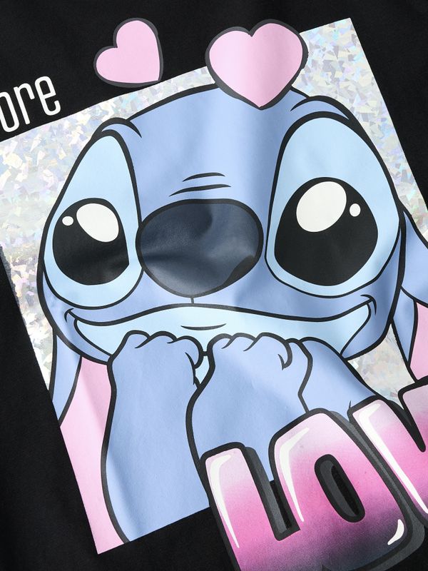 Nkffora Stitch sort t-skjorte