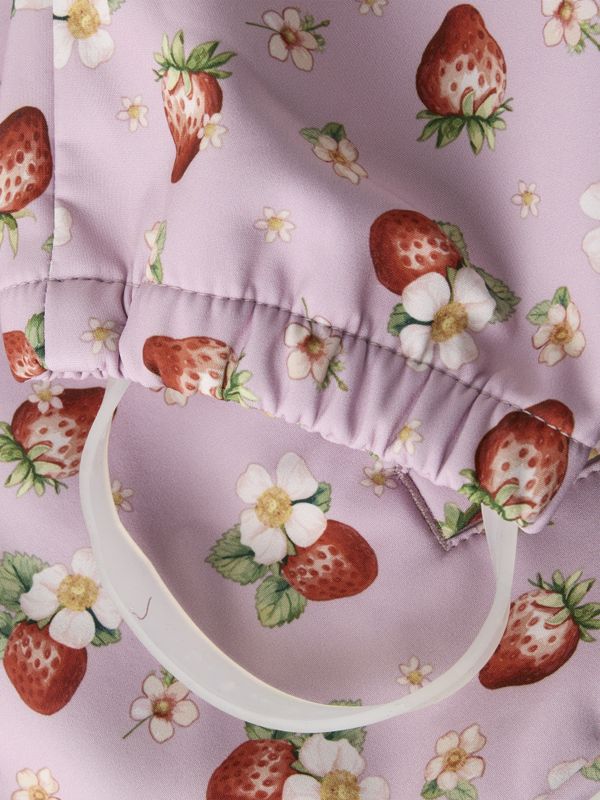 Nmfalfa08 rosalilla softshelldress m/jordbær