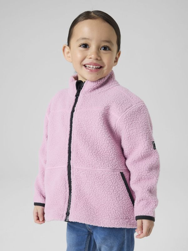 Nkfbulina rosa teddy fleece jakke