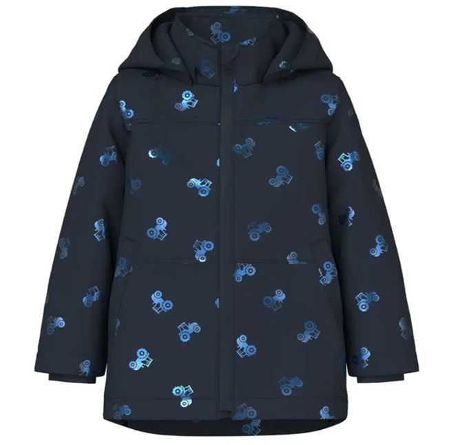 Hovedbilde Nmmmax mørkeblå vindjakke m/ traktorer