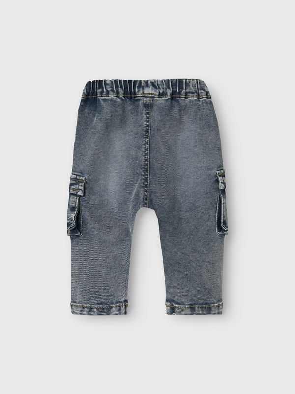 Nbmben mellomblå baggy cargo jeans