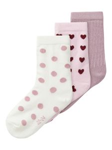 Hovedbilde Name it, Nmftummi 3-pk rosa og offwhite sokker