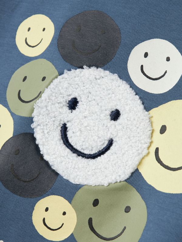 Nmmshine blå genser m/smileys