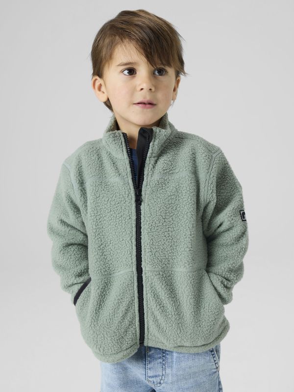 Nmmbulin grønn teddy fleece jakke