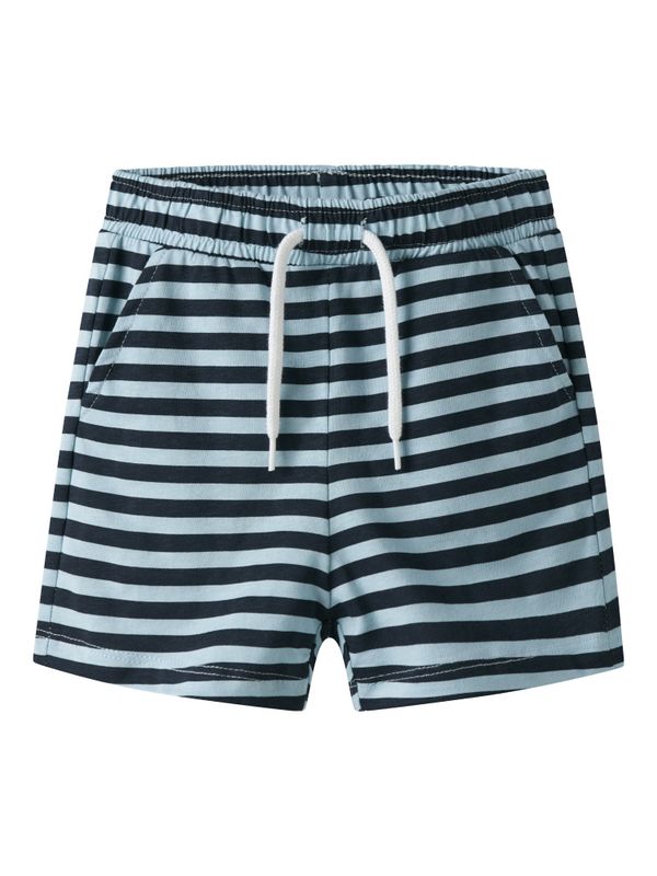 Nmmjivan stripete turkis og mørkeblå shorts