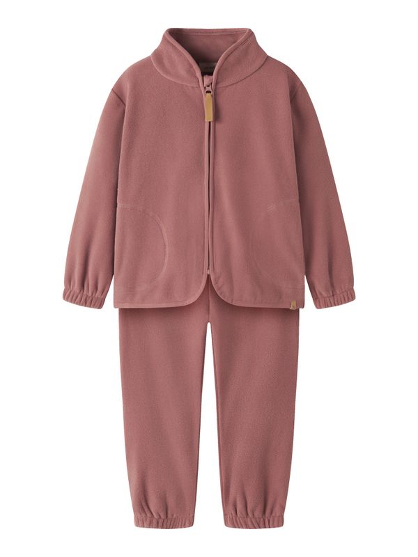 Nmflaspektra mørk ferskenrosa fleece sett