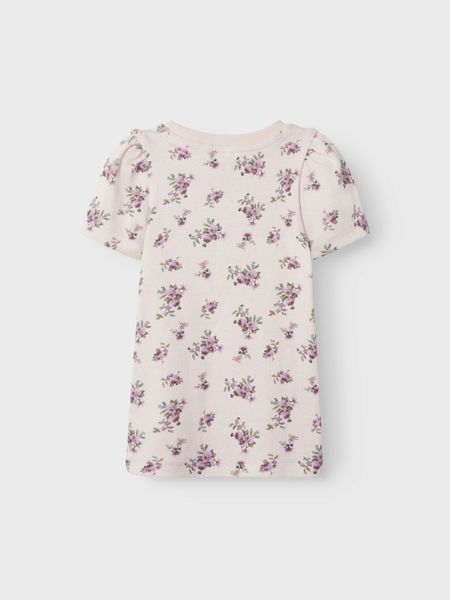 Name it, Nmffikka lyserosa t-skjorte m/blomster