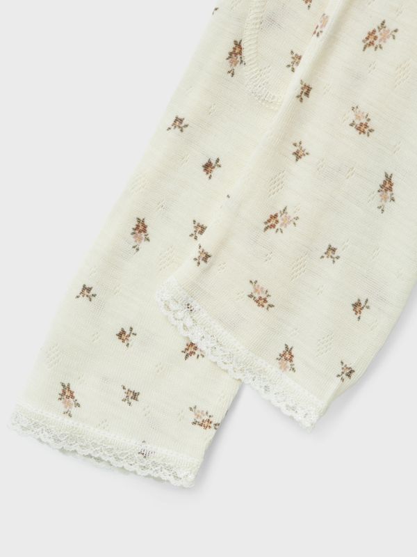 Nmfwang ullstilongs m/blomster