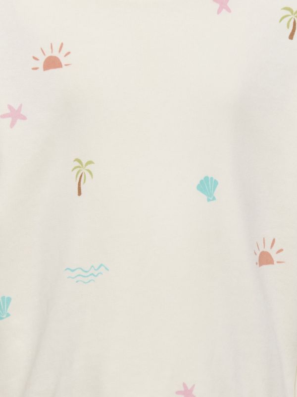 Kmgsummer offwhite genser med strandmotiv
