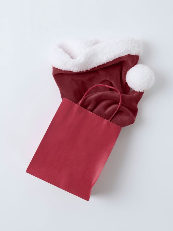 Nkmristmas rød velour nisselue