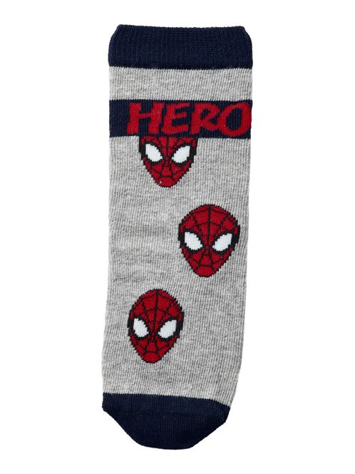Hovedbilde Nmmfranky grå sokker m/ Spiderman motiver