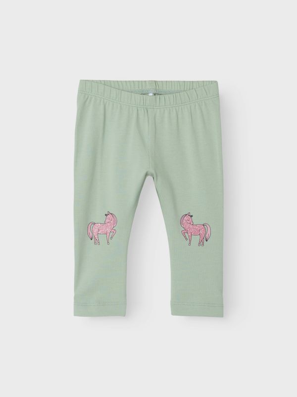 Nbfjennia dus grønn legging med hester