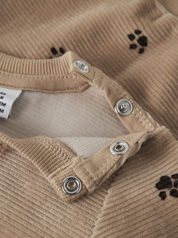 Nbmnorden beige velourgenser m/poter 