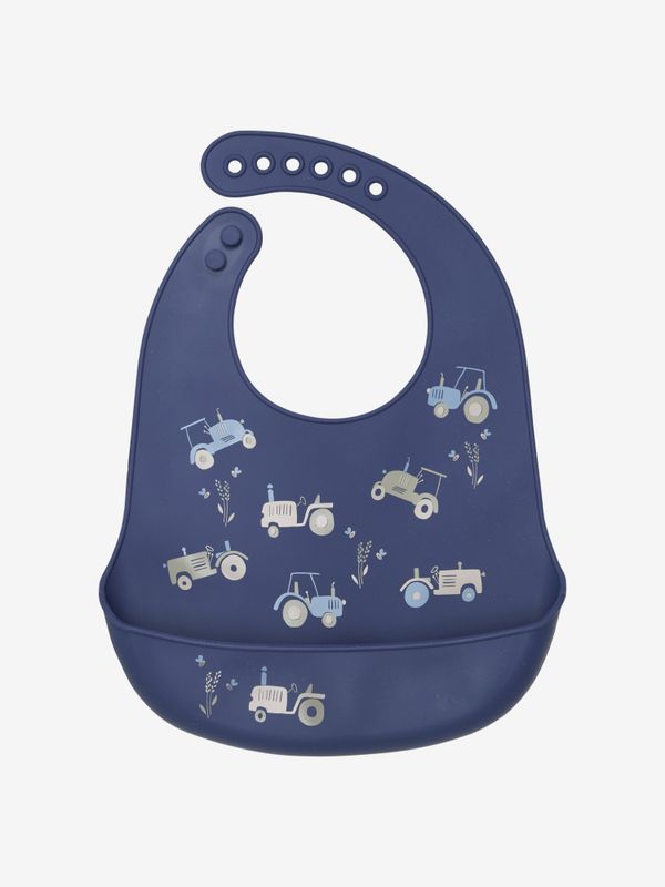 CeLaVi, 2-pk blå silikonsmekker m/ traktorer