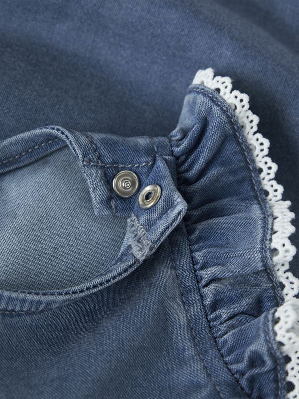 Nbfmolly denim romper m/blonder