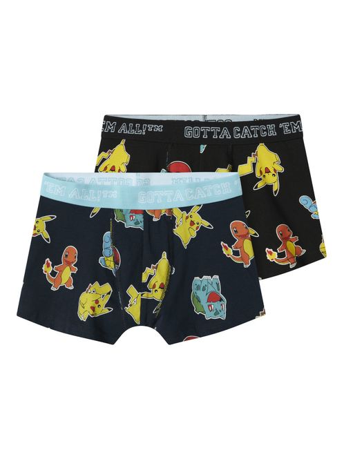 Hovedbilde Nkmasgar 2pk svart/mørkeblå boxere m/Pokemon