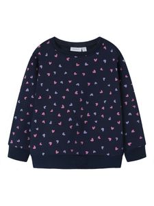 Hovedbilde Name it, Nmfdavina m&oslash;rkebl&aring; genser m/hjerter