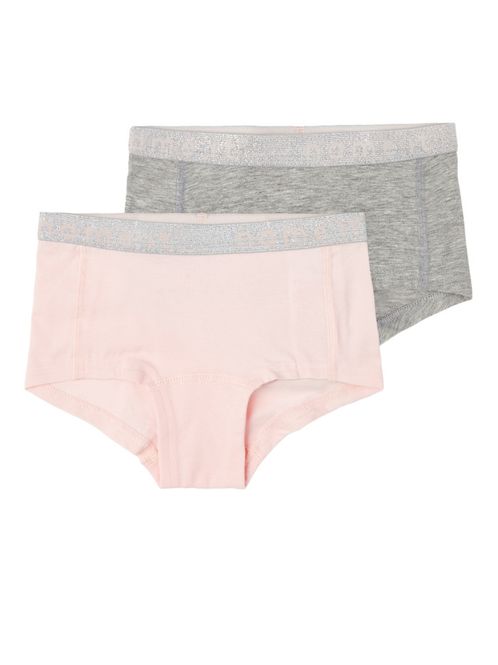Hovedbilde Nkfhipster 2-pk  rosa og grå hipster truser