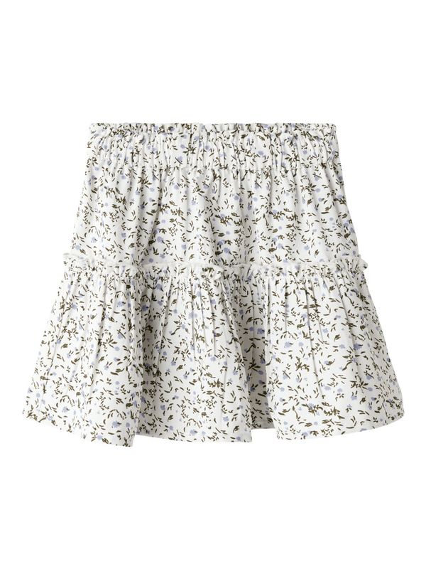 Nmfjolly offwhite skjørt med blomster