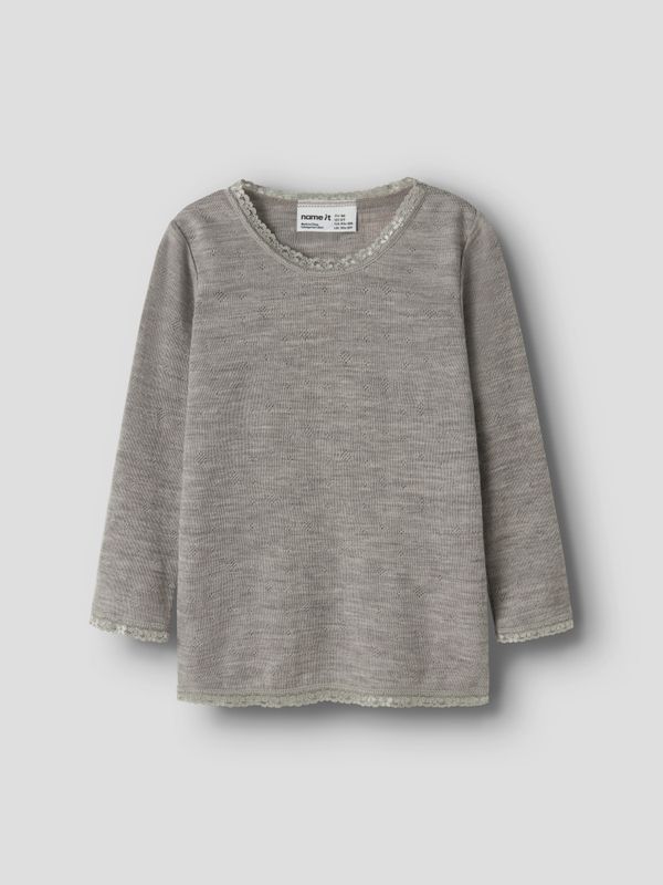 Nmfwang gråbeige ullgenser