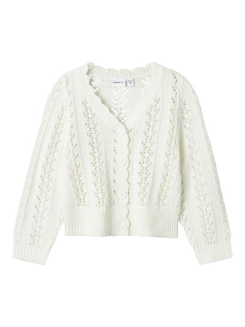Hovedbilde Nmftana hvit strikket cardigan