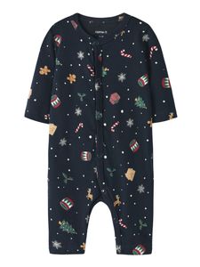 Hovedbilde Name it, Nbnvismas m&oslash;rkebl&aring; julepysj m/m&oslash;nster