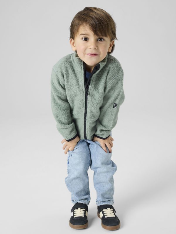 Nkmbulin grønn teddy fleece jakke