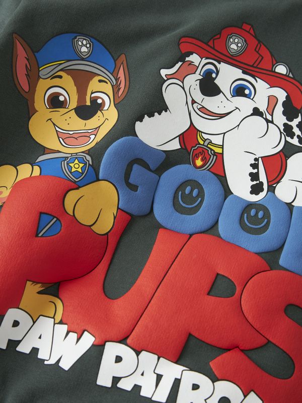 Nmmjeep mørkegrønn genser med Paw Patrol