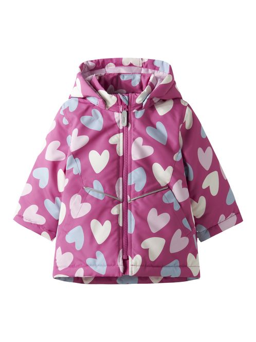 Hovedbilde Nmfmaxi mørkerosa vinterjakke m/hjerter