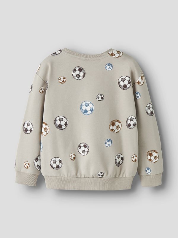 Nmmdavis beige genser med fotballer