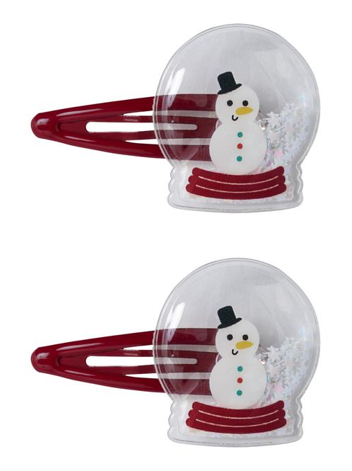 Hovedbilde Nmfrifetti 2pk hårspenner m/snømann