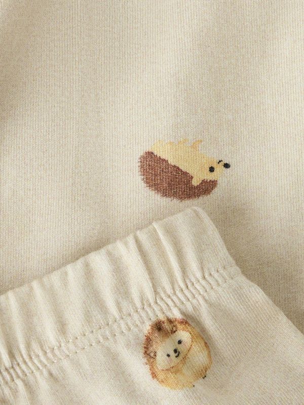 Nbnnille beige legging med pinnsvin fra Name it
