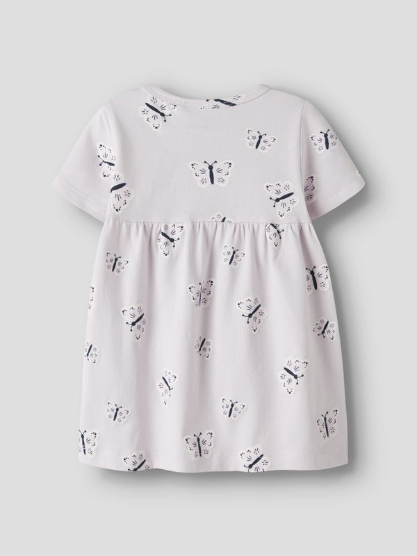 Nbfvandora lyselilla kjole med sommerfugler