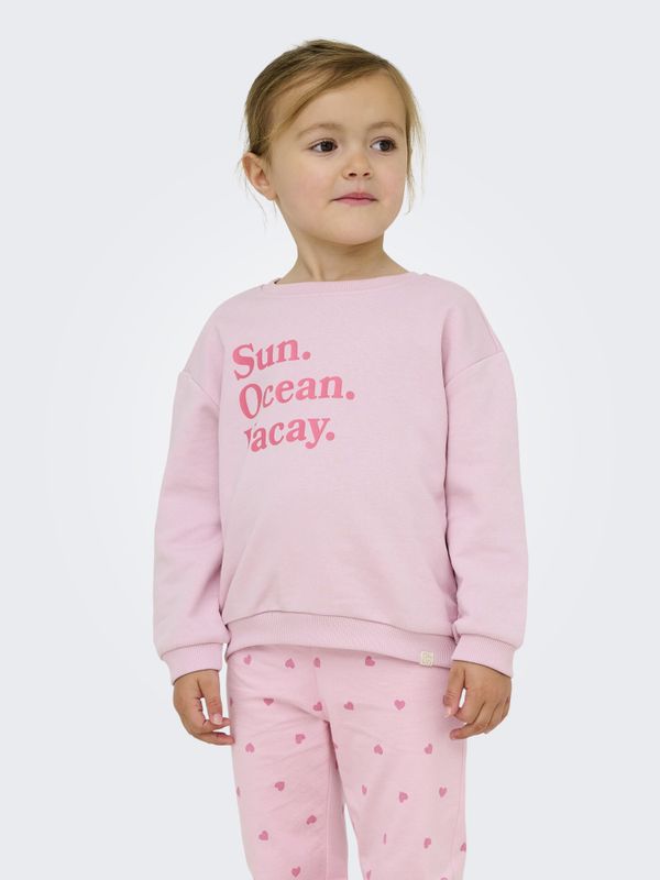 Kmgsummer rosa genser med skrift