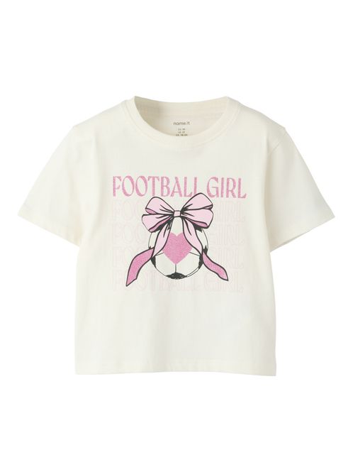 Hovedbilde Nmfhinny offwhite t-skjorte med fotball print