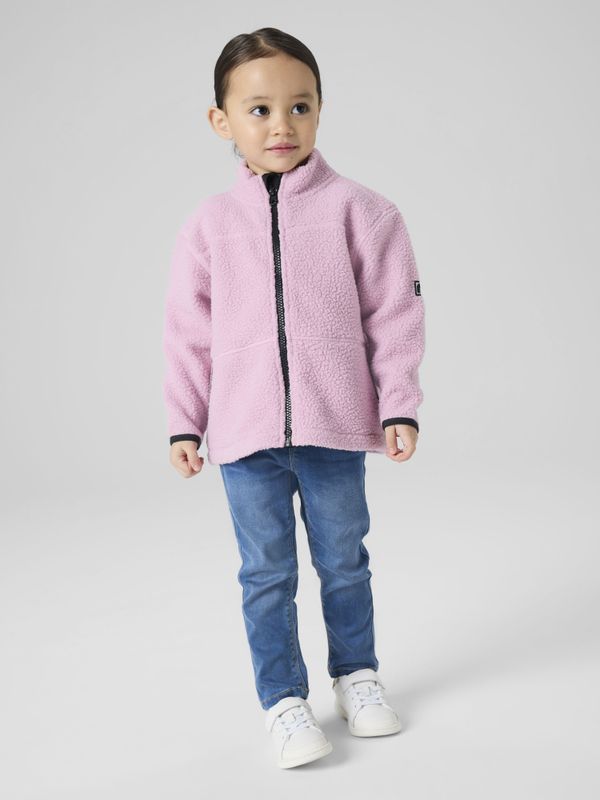 Nkfbulina rosa teddy fleece jakke