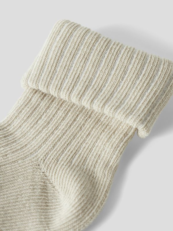 Nbfnobba beige babysokker