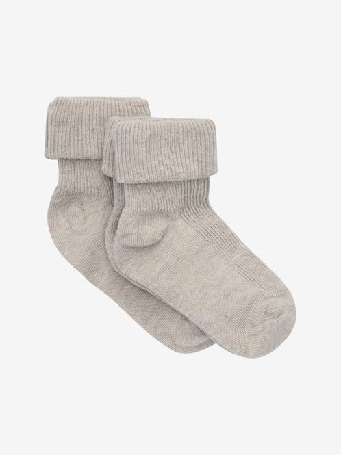 Hovedbilde Minymo, Baby rib 2-pk beige sokker
